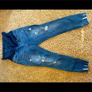 Blue Savvy Maternity distressed jeans
